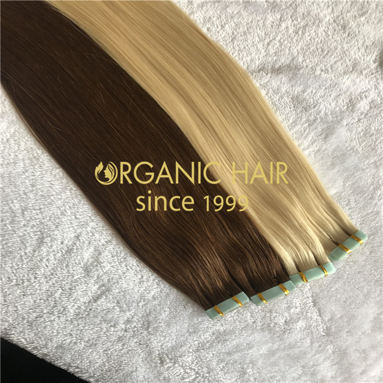  Blonde hair tape extensions  H175